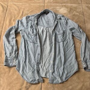 Express Women’s  Light Blue Denim Shirt - XS